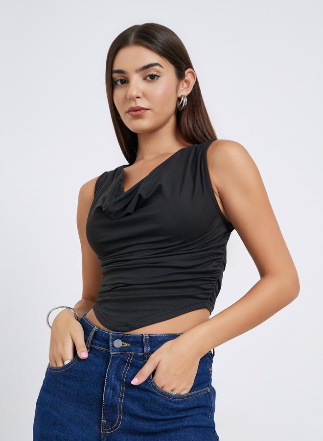 Styli Sleeveless Black Cami Top - Image 3