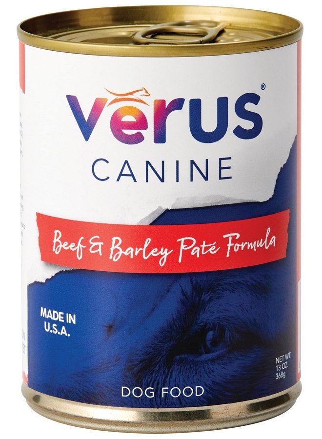 طعام الكلاب الرطب من شركة VerUS Pet Foods، تركيبة لحم البقر والشعير، عبوة من 12 قطعة