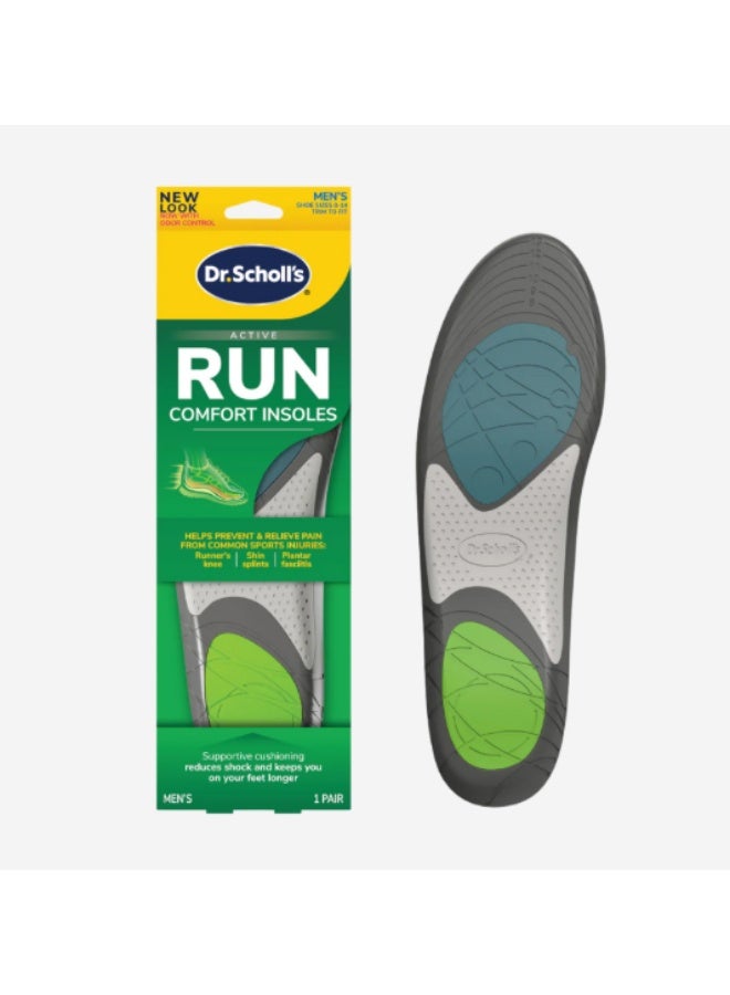 دكتور شولز نعل داخلي Run Active Comfort من Dr. Scholl's للرجال، زوج واحد، قابل للقص لضبط المقاس - Image 1