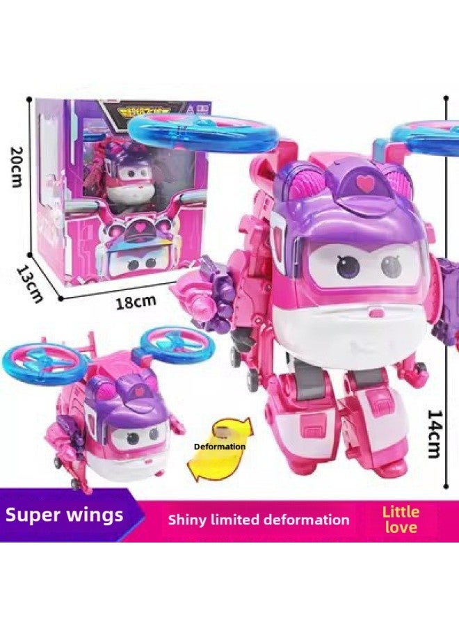 Super Flying Man Toy Large Transforming Robot Jin Xiaowei Kuwei Inspector Children Boys And Girls Full Set Other-Color:Shiny Limited Edition-large Deformation 【xiao Ai】 - Image 1