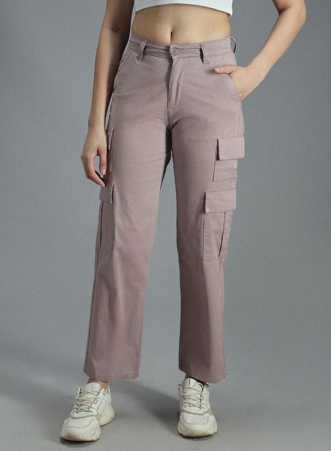 هاي ستار بنطلون نسائي موف بقصة "داد فيت" مع جيب داخلي وجيبين جانبيين - Image 5