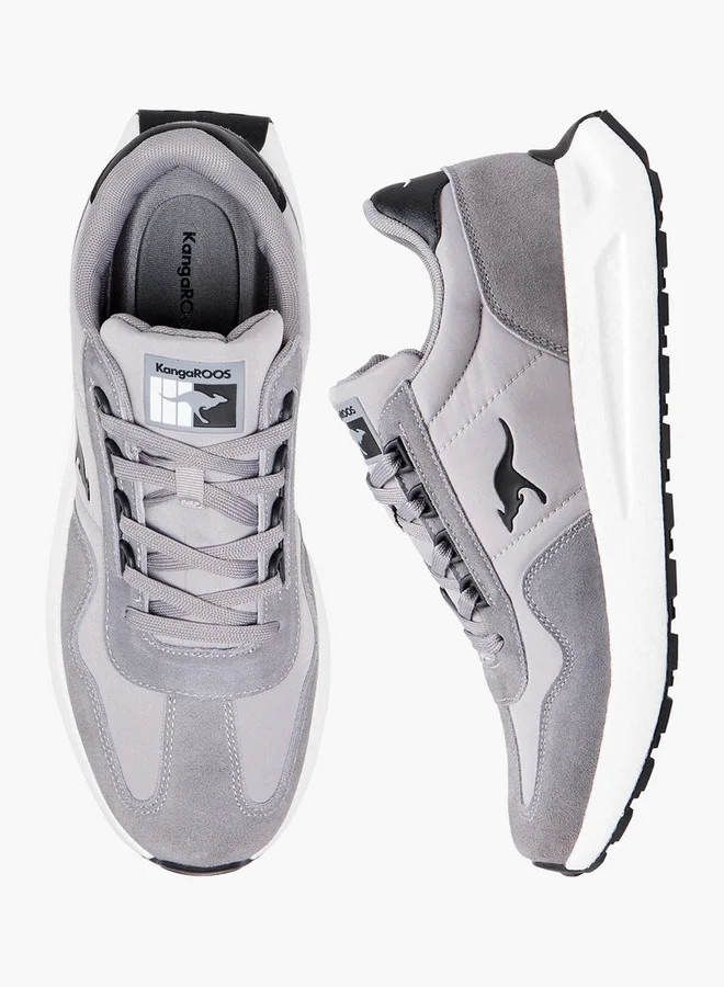 kangaROOS Men's Panelled Sports Shoes with Lace-Up Closure