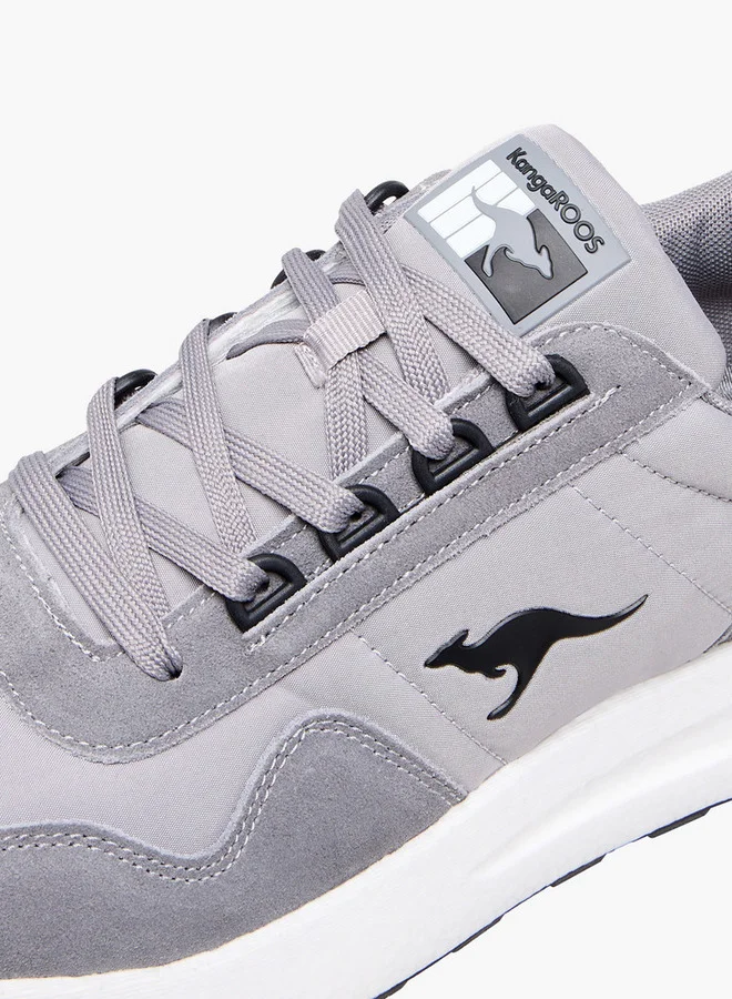 كانغاروس Men's Panelled Sports Shoes with Lace-Up Closure