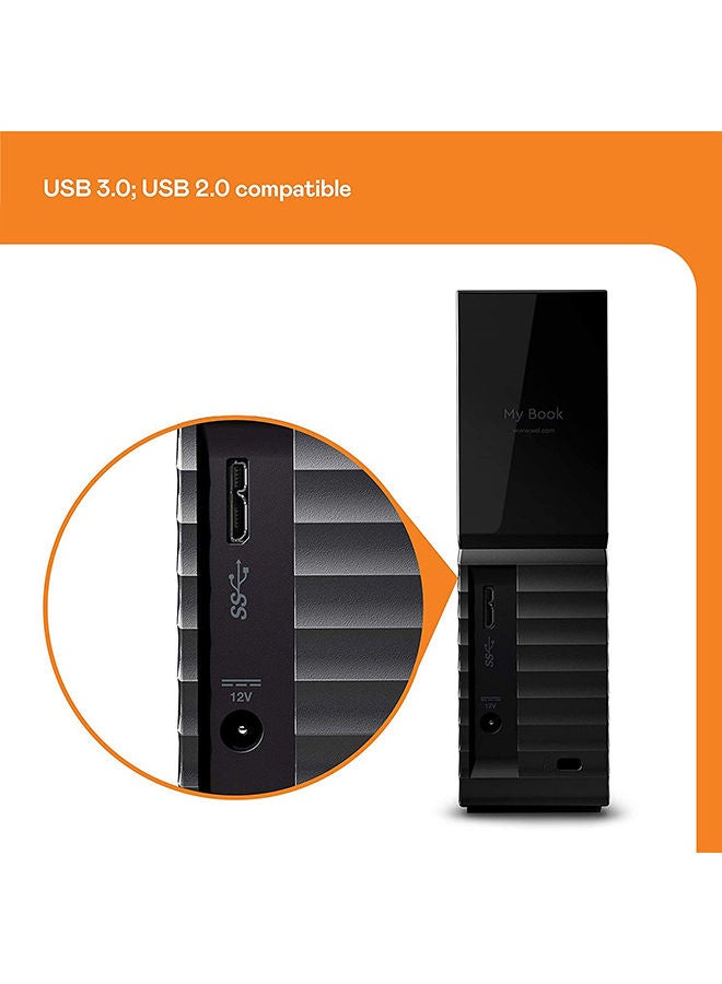 WD Micro USB 3.0 Read Speed 550 MBps My Book Desktop External Hard Drive 12 TB WDBBGB0120HBK-EESN 12 TB - Image 3