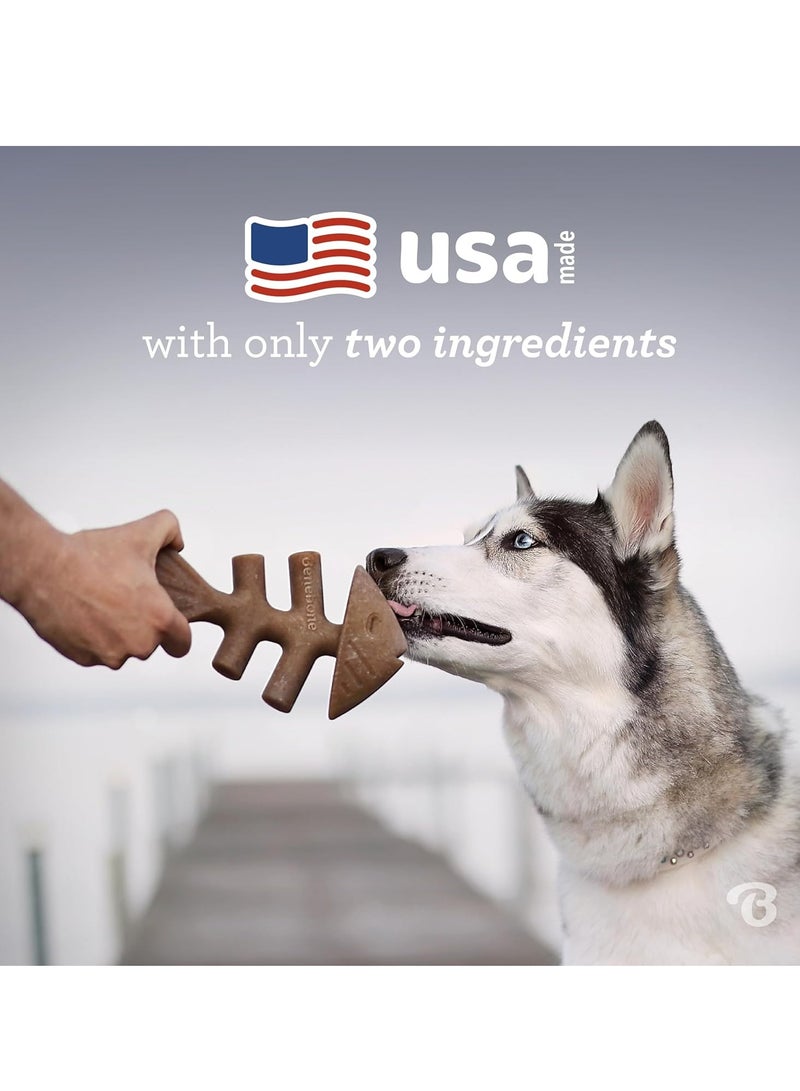 Benebone Indestructible Fishbone Dog Chew Toy for Aggressive Chewers Long Lasting Tough Boredom Breaker for Dogs Real Jack Salmon Flavour For Medium Dogs Made in the USA - Image 2