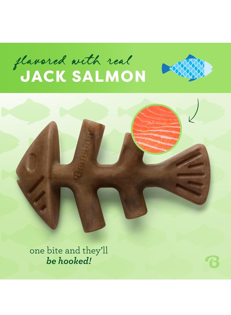 Benebone Indestructible Fishbone Dog Chew Toy for Aggressive Chewers Long Lasting Tough Boredom Breaker for Dogs Real Jack Salmon Flavour For Medium Dogs Made in the USA - Image 3