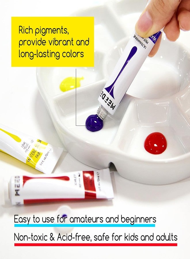 MEEDEN Watercolour Paint Set - 24 x 12ml Tubes - Water Colour Paints for Students Beginners - Image 4