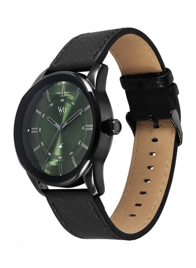 fastrack Vyb Drift By Fastrack Quartz Analog Green Dial Leather Strap Watch For Guys - Image 3