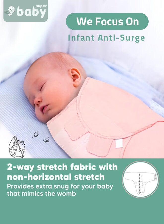 SuperBaby 6 PCS Baby Swaddle Blanket Wrap Cap Set Newborn Infant Sleep Sack With Caps 100% Breathable Cotton 0-4 Month - Image 2