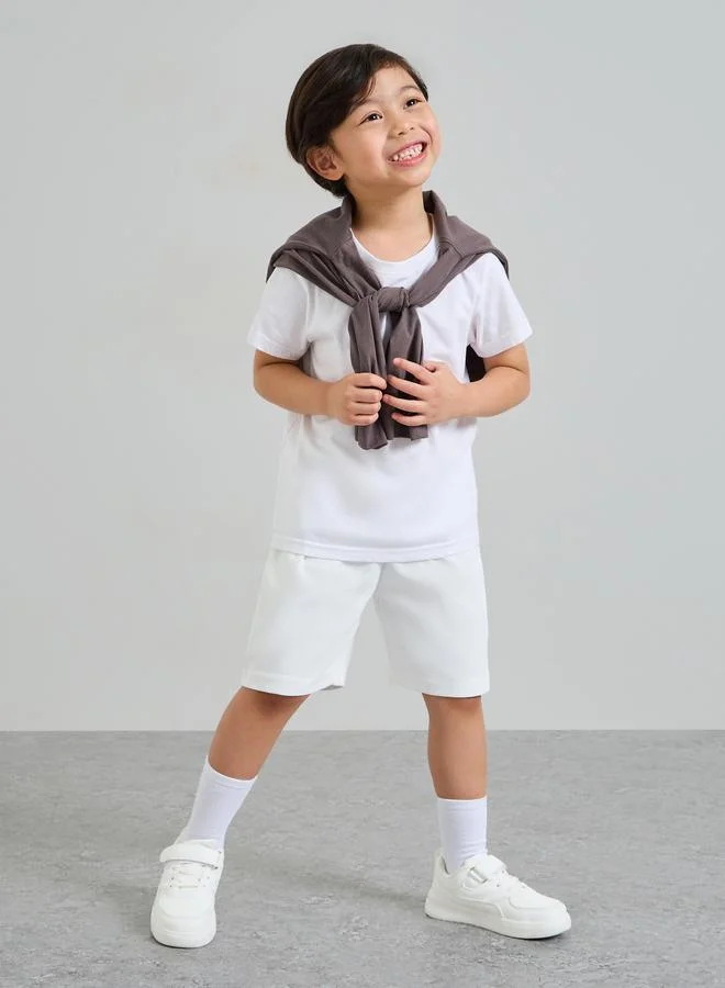Styli Boys Cotton Sports Jersey Shorts with Side Pocket