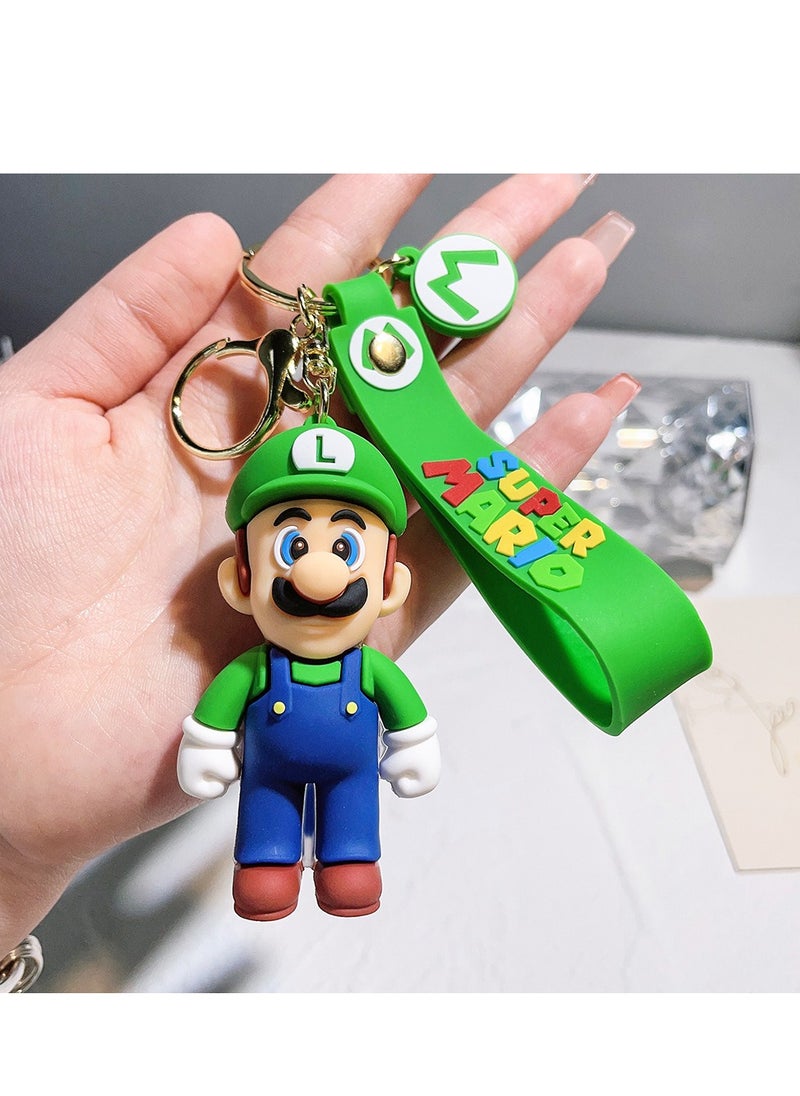 Generic Classic cartoon Super Mario Mario three-dimensional figure car keychain pendant ornament  - Image 1