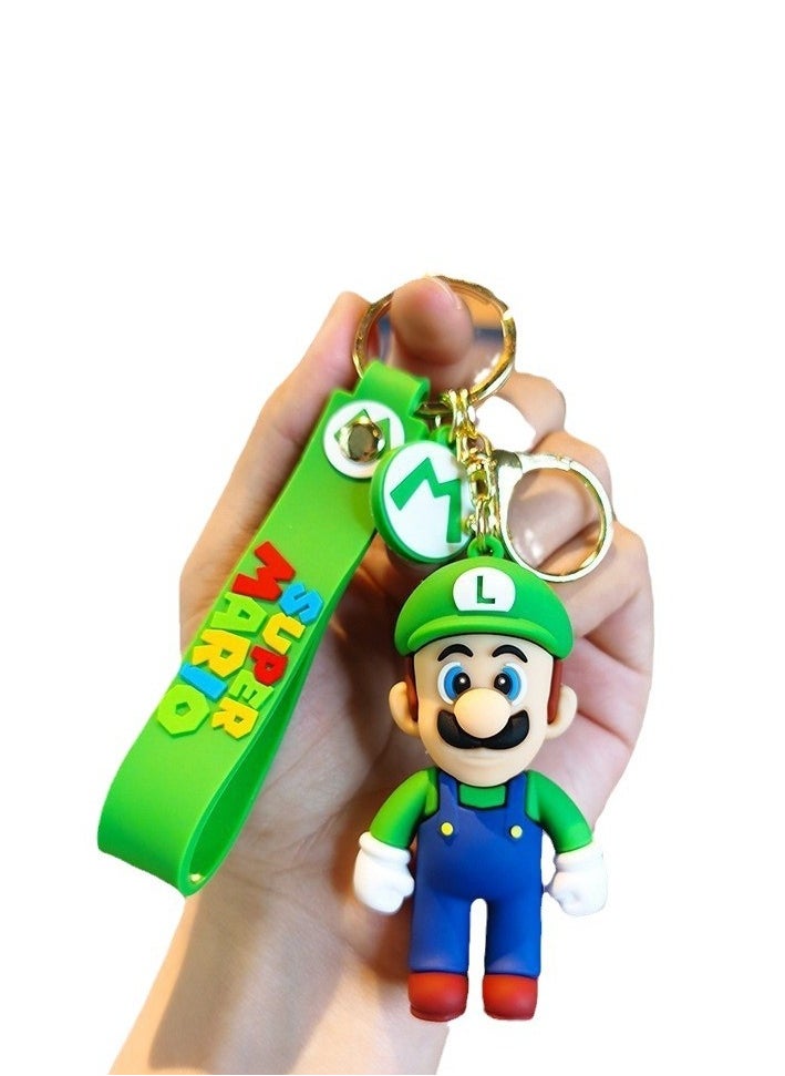 Generic Classic cartoon Super Mario Mario three-dimensional figure car keychain pendant ornament  - Image 2