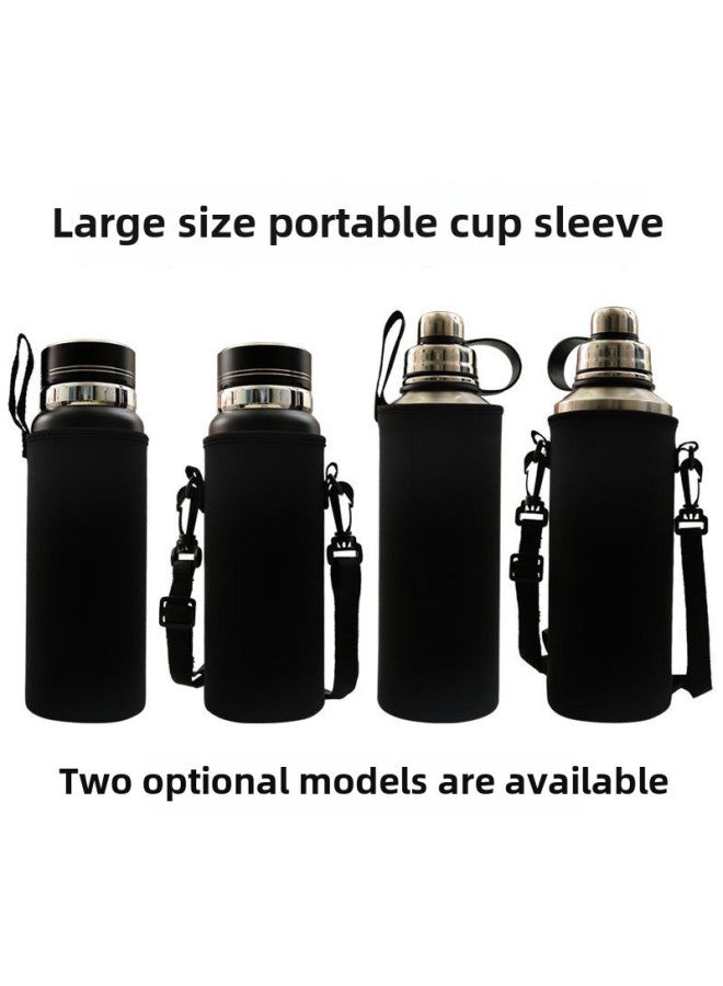 Sports 200-1500ml Cup Set Thermos Cup Bag Slung Protective Cover With Rope Outdoor Kettle Bag Bottle Bag-Color:Standard-Capacity:Extra Large (8*22.5cm)  - Image 2
