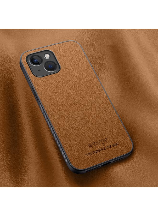 اس-توب جراب هاتف مغناطيسي من الجلد من HUIYI لهاتف iPhone 15 - Image 1