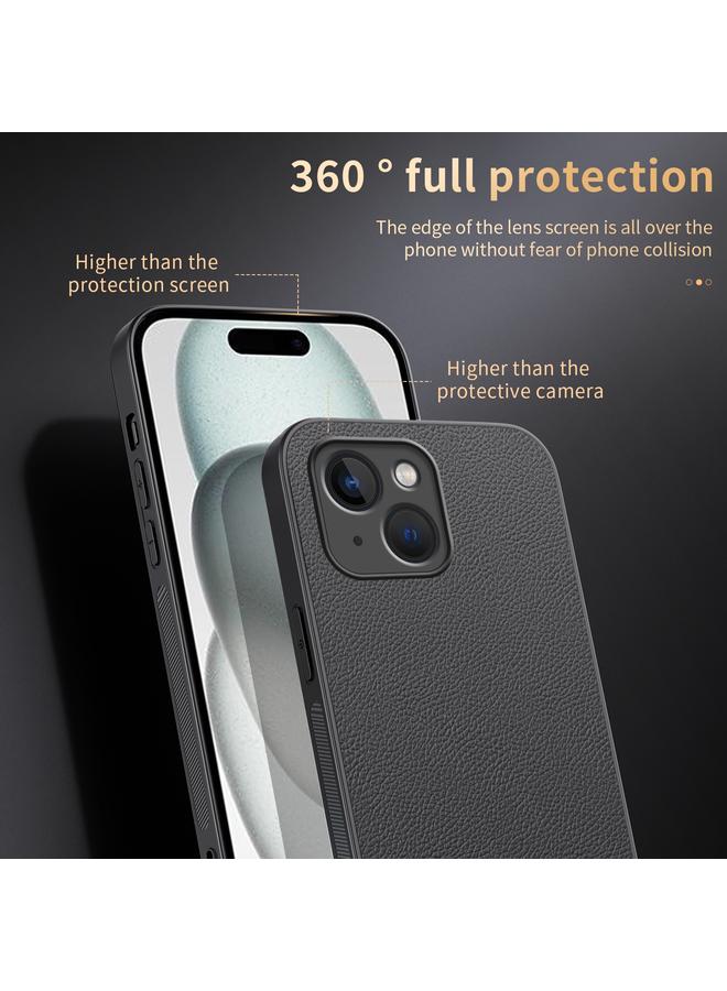 اس-توب جراب هاتف مغناطيسي من الجلد من HUIYI لهاتف iPhone 15 - Image 3