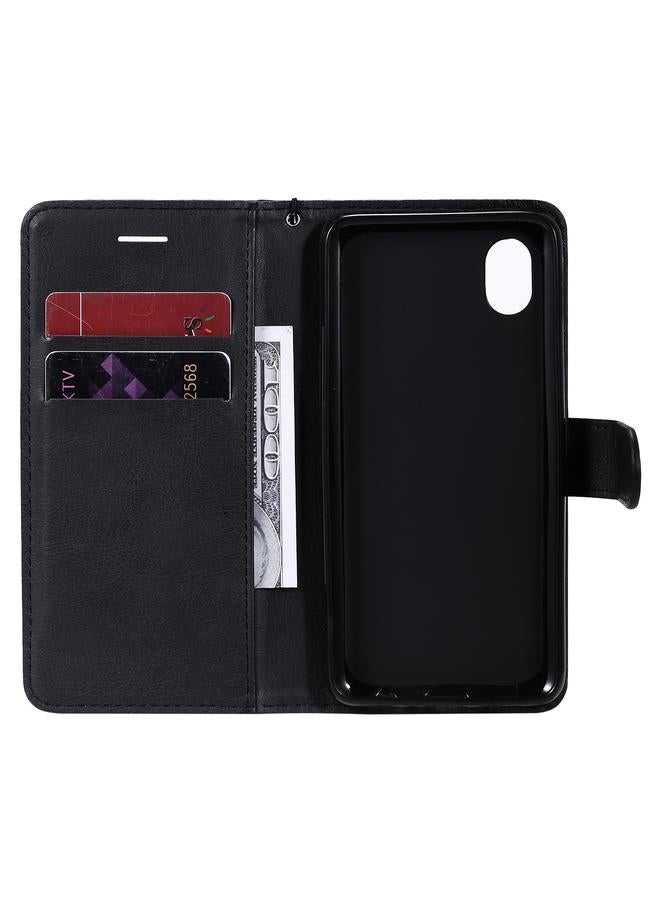 اس-توب جراب لهاتف Samsung Galaxy A01 Core، جراب جلدي واقي قابل للطي أفقيًا بلون سادة مع حامل وفتحات للبطاقات ومحفظة وإطار صورة وحبل تعليق - Image 4