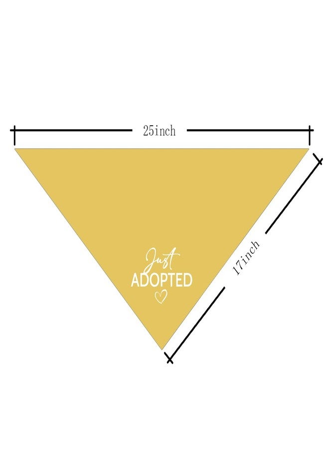 ZPPRJF Just Adopted Dog Bandana, Yellow Dog Bandana, Funny Cute Pet Bandanas, Pet Triangle Scarf, Gift for Dogs Lover, Pets Bandana for Small Medium Large Dogs - Image 4