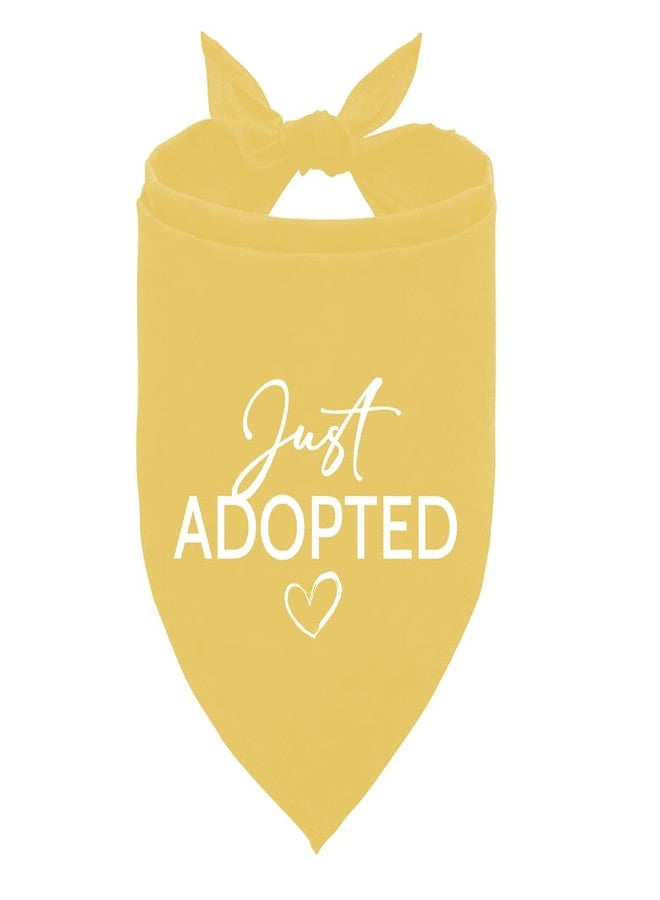 ZPPRJF Just Adopted Dog Bandana, Yellow Dog Bandana, Funny Cute Pet Bandanas, Pet Triangle Scarf, Gift for Dogs Lover, Pets Bandana for Small Medium Large Dogs - Image 1