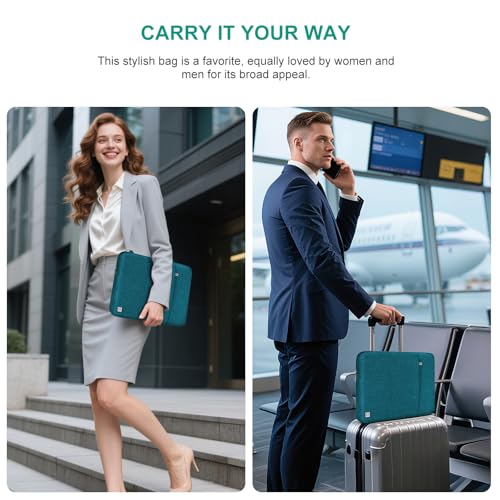 DOMISO Laptop Case Laptop Sleeve Cover for 16 inch MacBook Pro M4/M3/M2/M1 Pro/Max A3403 A3186 A2991 A2780 A2485 A2141,Compatible with 15.6 inch HP Lenovo Dell XPS 16,Teal - Image 4