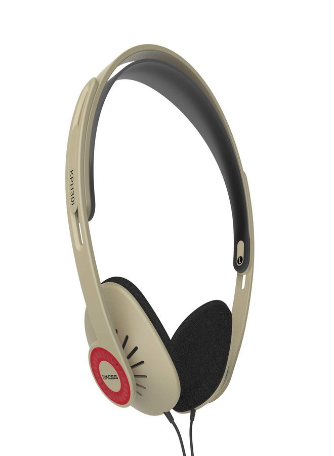 كوس سماعات رأس Koss KPH30iRB فوق الأذن، مزودة بميكروفون مدمج وجهاز تحكم عن بعد يعمل باللمس، تصميم كلاسيكي، تصميم على شكل حرف D، سلكية بمقبس 3.5 ملم، لون بيج إيقاعي - Image 5