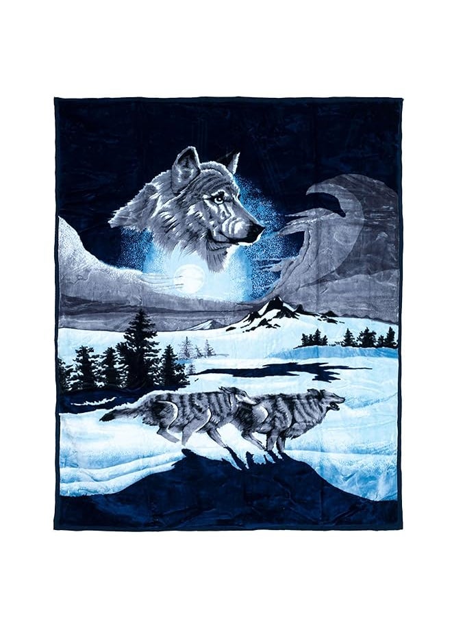 Wolf Blanket 74X91 Inch Printed Winter Wolf Blanket Plush Thick 7.5Lb Faux Mink Queen Throw Blanket For Couch Sofa Or Bed - pzsku/ZAED3889D215342EE5791Z/45/_/1741447032/c75b2a4b-1607-4dcf-bed4-aa6132d16b35