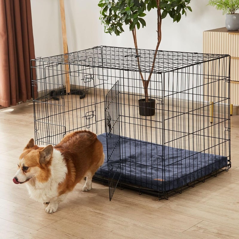 LIORCE Memory Foam Dog Crate Pad - Large Dog Bed Mat for Crate with Removable Washable Cover and Waterproof Lining - Pet Bed Mat for Large Dog - Designed for 36-inch Dog Crates, Black - Image 5