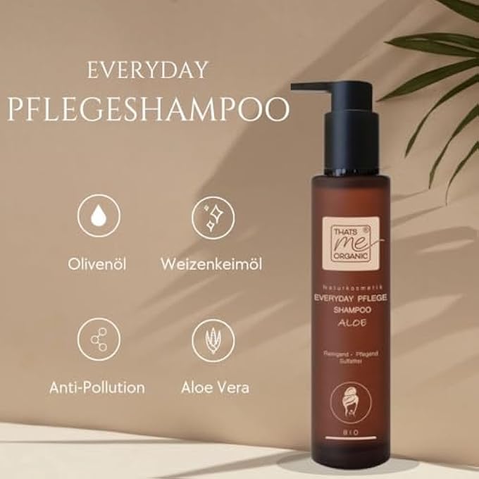 THAT'S ME ORGANIC ORGANIC CARE SHAMPOO "EVERYDAY" ALOE (200 ML) - SULPHATE-FREE SHAMPOO - IDEAL FOR HAIR AND SCALP - PROTECTION FROM ENVIRONMENTAL INFLUENCES - OPTIMISED RECIPE - Image 3