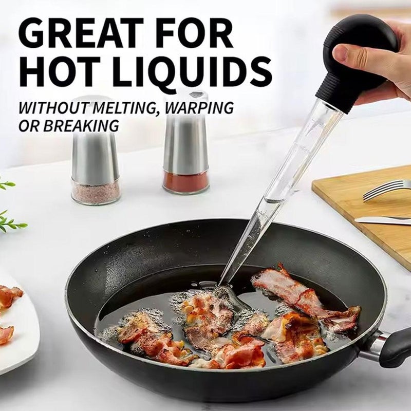 Rubber and plastic turkey pump, household kitchen seasoning and roasting pump, sauce and oil injector, drip oil and seasoning tube with cleaning brush - Image 5