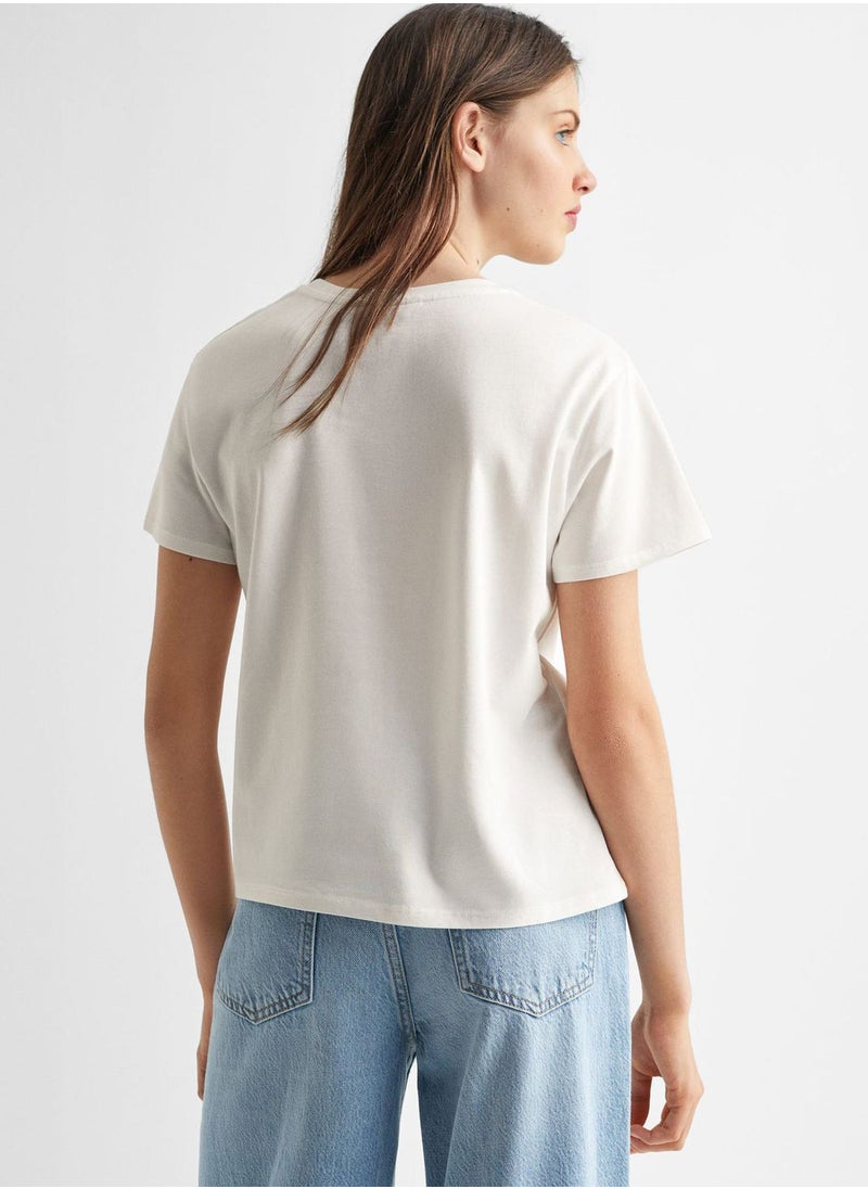 MANGO - Youth Logo Print T-Shirt - Image 1
