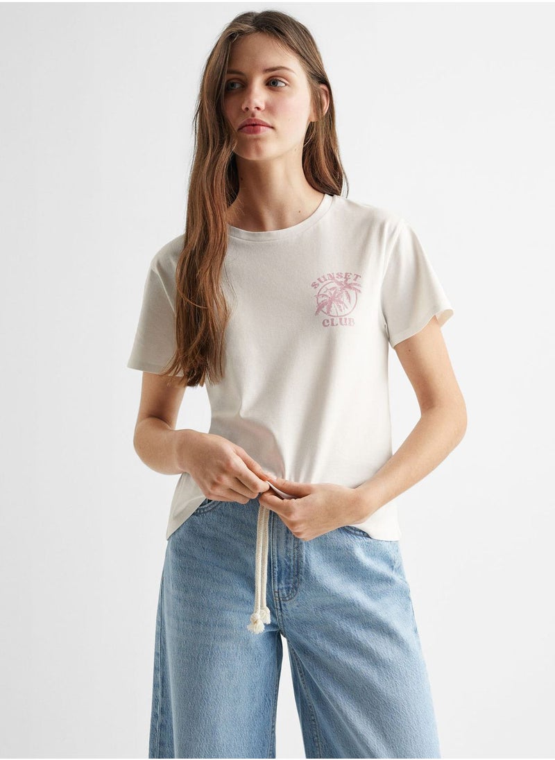 MANGO - Youth Logo Print T-Shirt - Image 1