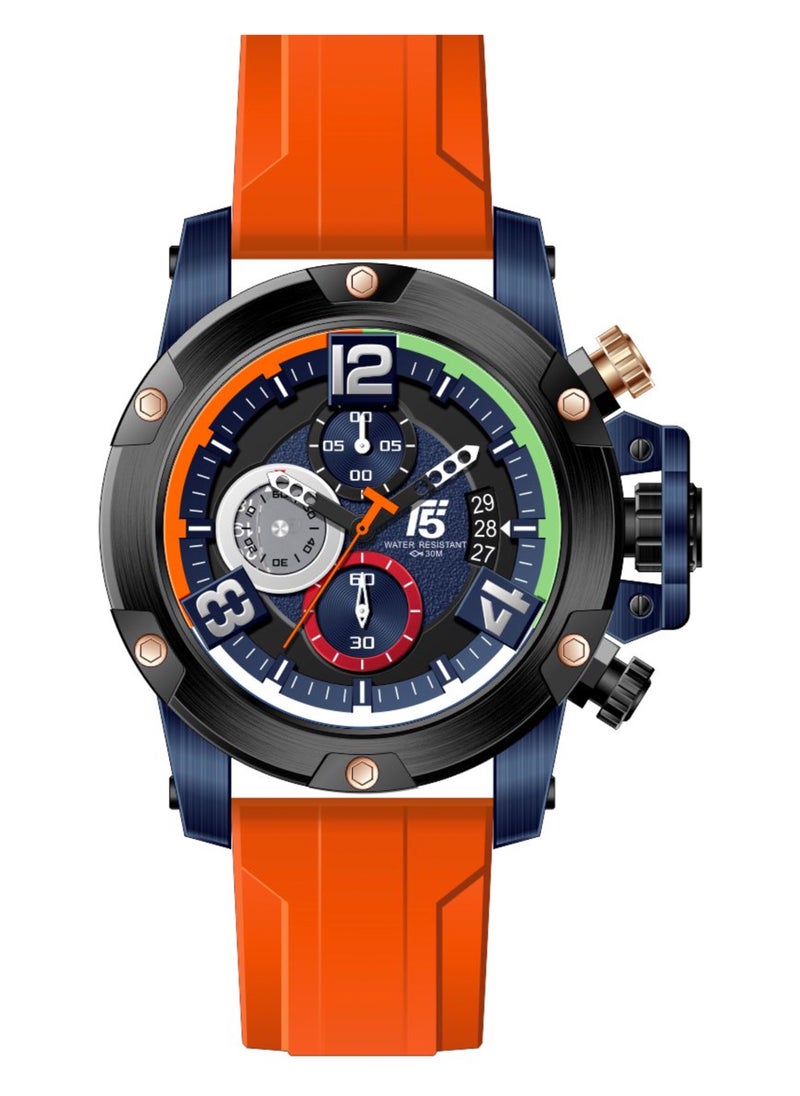 T5 - T5 Men's Chronograph Silicone strap Watch H3885G - Image 1