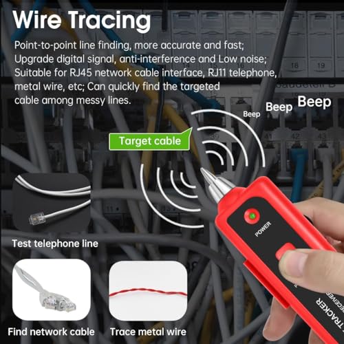 COOLCOLD Pass Through RJ45 Crimping Tool Kit | RJ45 Cat6 Cat5e Ethernet Crimper with LAN Cable Tester + Battery, 20PCS Connectors, 20PCS Boots, Wire Stripper & Universal Stripping Tool (Multi-Color) - Image 4