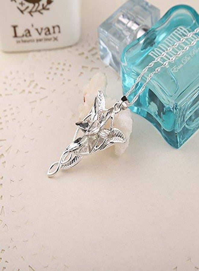 Valman Lord of The Ring Arwen Evenstar Pendant Necklace Evenstar Necklacewith Cubic Zirconia,Elvish Jewelry for Women - Image 5