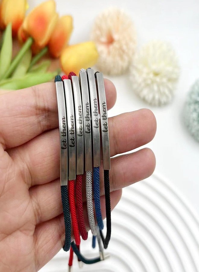 Xeyau Let Them Bracelets Self Worth Motivational Engraving Bracelets To Sorority Sisters Best Friends Inspirational Friendship Bracelets (gray) - Image 4