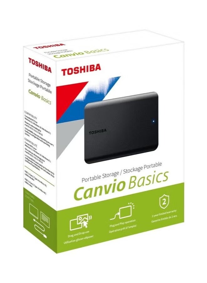 توشيبا كانفيو بيسكس 2 تيرابايت قرص صلب خارجي محمول USB 3.2 جين 1 - HDTB510EK3AA2 تيرابايت  - Image 2