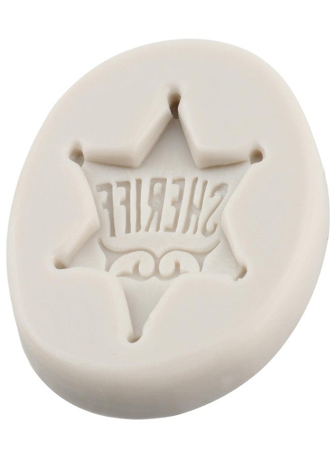 YANQINMS Police Badge Silicone Mold Sheriff Badge Armband Candy Fondant Mold For Sugar Cake Decorating Cupcake Topper Chocolate Gum Paste Polymer Clay - Image 3