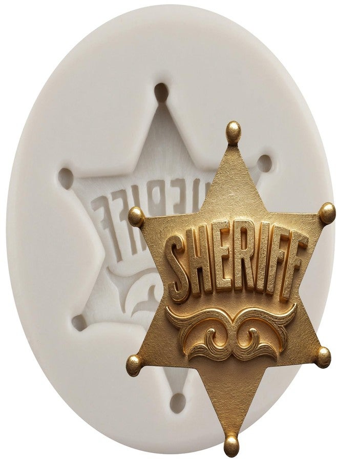 YANQINMS Police Badge Silicone Mold Sheriff Badge Armband Candy Fondant Mold For Sugar Cake Decorating Cupcake Topper Chocolate Gum Paste Polymer Clay - Image 1
