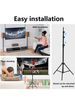 Flash Hawk 72 inch 16:9 Portable Projector Screen With Tripod Stand HSZJMB-72 Black  - Image 5