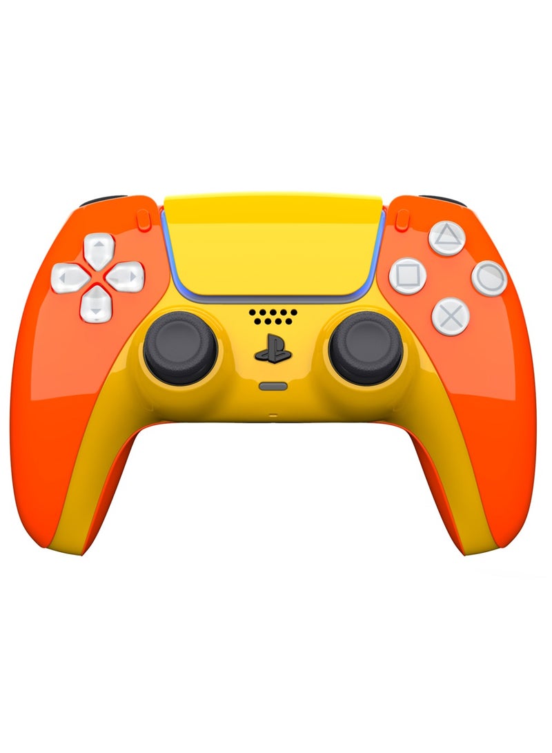 CRAFT by MERLIN PAINTED PLAY STATION 5 DUAL SENSE WIRELESS CONTROLLER TANGERINE