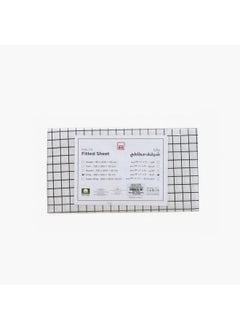 Home Box Malta Striped Printed Cotton King Fitted Sheet 200 x 33 x 180 cm  - Image 5
