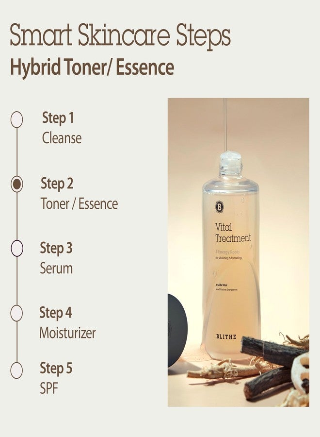 Blithe Asian Skincare 5 Roots Clear Essence Lotion for Dry Skin - Hydrating Face Essence Rice Water, Damage Barrier Repair, Amino Acids, Antioxidants, Korean Combination Face Moisturizer, 1.83 Oz. - Image 5