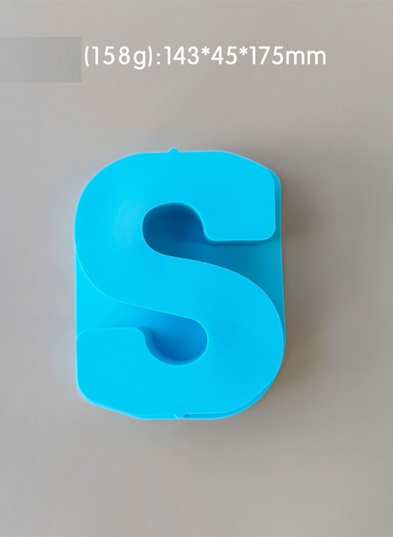 Large Multi-Purpose Silicone S-Shaped Mold – Epoxy Resin, Wax, Soap, Chocolate, Heat Resistant - Image 1