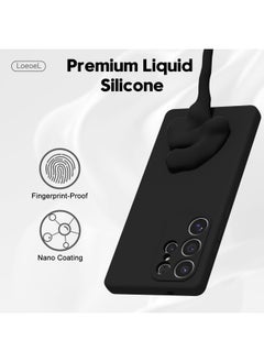 Aookay Compatible with Samsung Galaxy S25 Ultra Case, Real Liquid Silicone [Camera Protection] [Soft Anti-Scratch Microfiber Lining] Support Wireless Charging Shockproof Phone Case for Samsung S25 Ultra (Black)  - Image 2