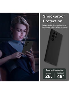 Aookay Compatible with Samsung Galaxy S25 Ultra Case, Real Liquid Silicone [Camera Protection] [Soft Anti-Scratch Microfiber Lining] Support Wireless Charging Shockproof Phone Case for Samsung S25 Ultra (Black)  - Image 5