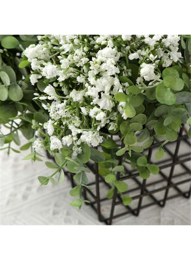 Skyseen Artificial Flowers Eucalyptus Leaf Babys Breath Gypsophila Bouquets Wedding Party Home Decor,Pack of 1(White) - Image 4