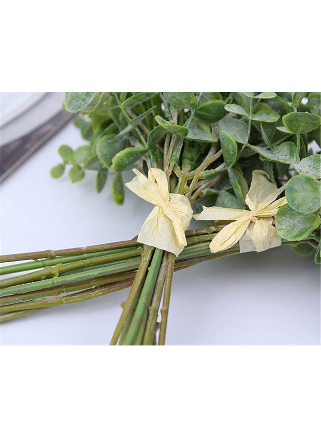 Skyseen Artificial Flowers Eucalyptus Leaf Babys Breath Gypsophila Bouquets Wedding Party Home Decor,Pack of 1(White) - Image 2