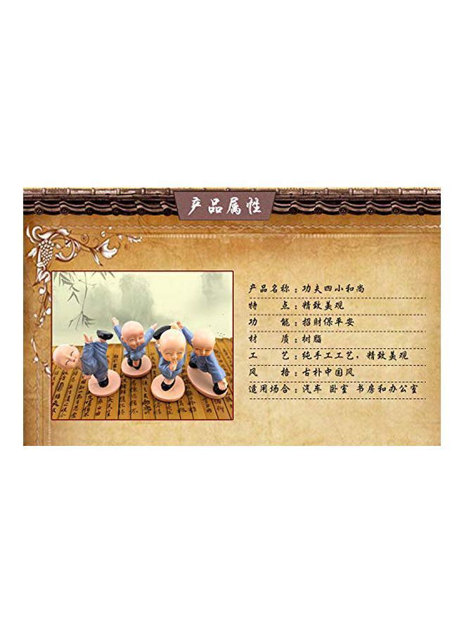 NIBEMINENT Pack Of 4 Little Monk Cute Ornaments Statue 0146588M9V - Image 3