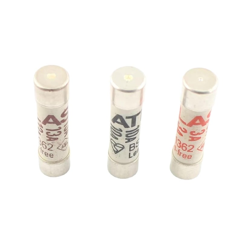 أطلس BS1362 فتيل سيراميك 10 أمبير 6x25 مم 240 فولت خالي من الرصاص 5 قطع - Image 5