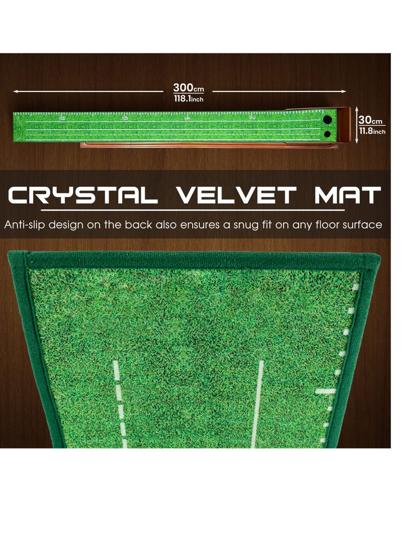 KASTWAVE Golf Putting Mat for Indoor, Putting Green Training Equipment with Ball Return, Mini Golf Practice Training Aid for Home and Office, Golf Gifts for Christmas Thanksgiving Day  - Image 4