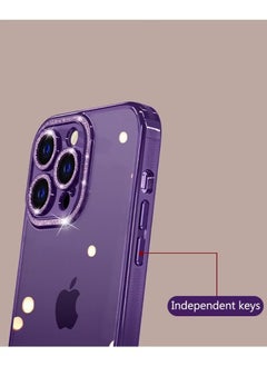 Generic iPhone 14 Pro Max Case Electroplated Dustproof Phone Case Suitable For Women And Girls Purple Glitter Powder Case  - Image 4